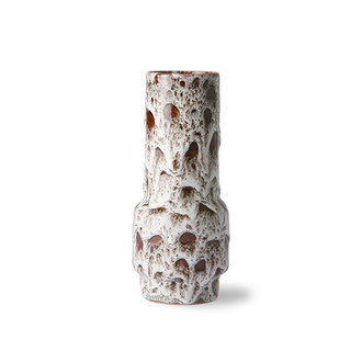 HKliving ceramic retro vase lava white