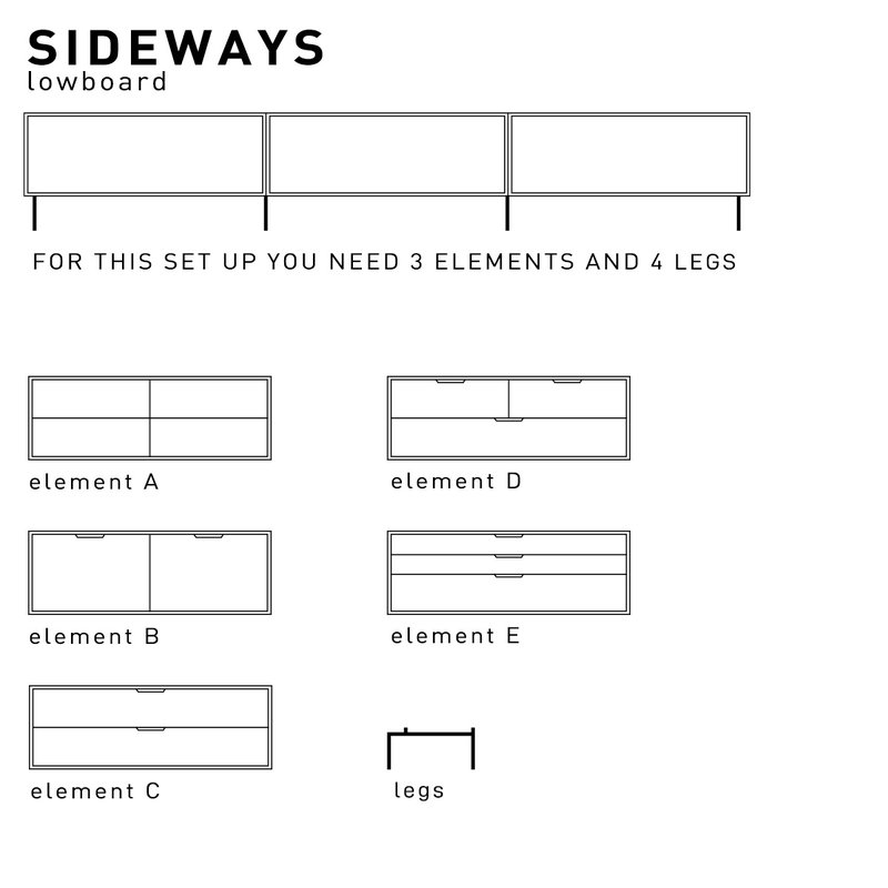 HKLIVING-collectie metal leg for modular cabinet