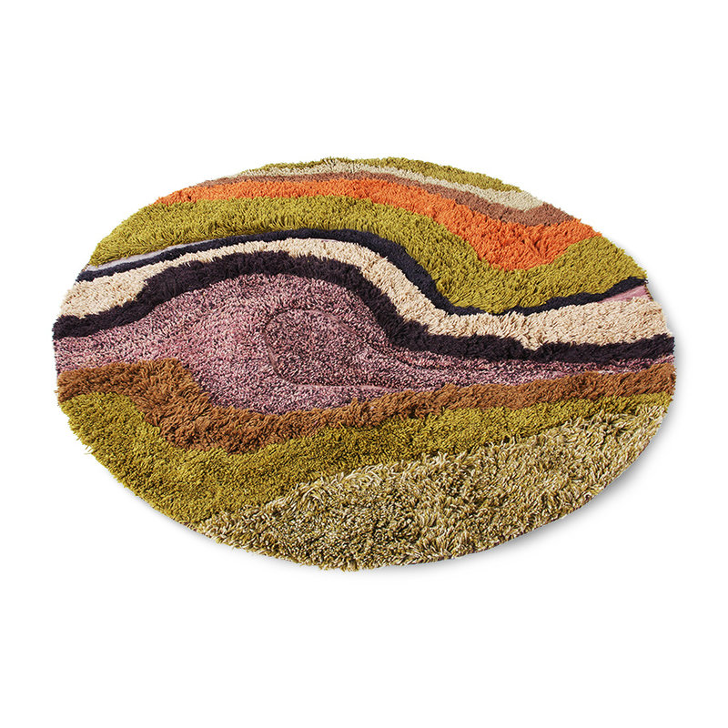 HKliving-collectie round tufted rug gradient (150cm