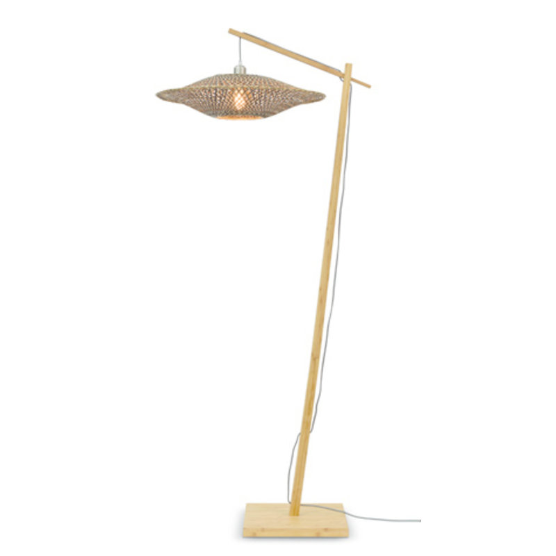 Good&Mojo-collectie Floor lamp Bali/shade dia.60x15cm nat./bl. M