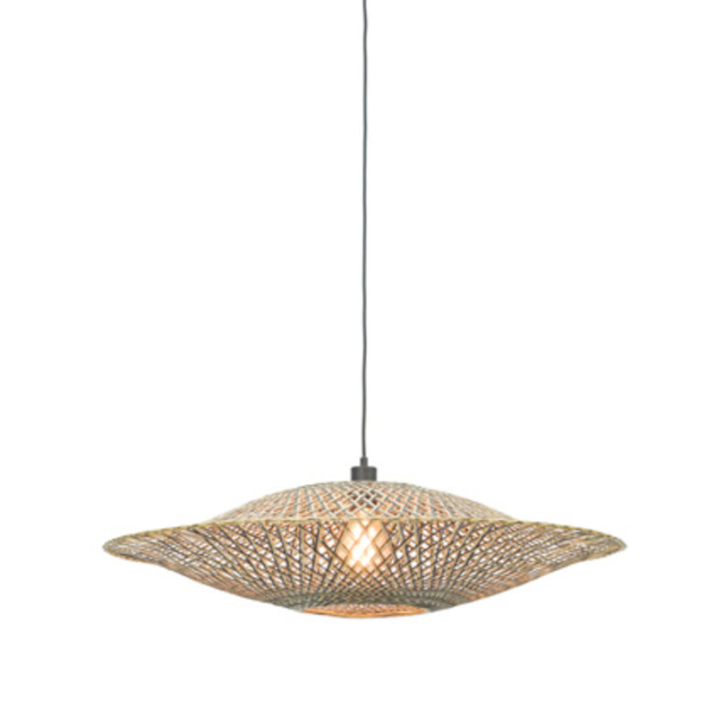 Good&Mojo-collectie Hanging lamp Bali horiz. 87x20cm black/natural, L