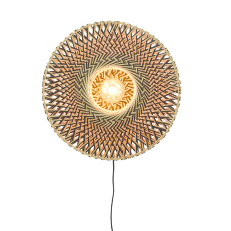 Good&Mojo-collectie Wandlamp Bali 44cm zwart/naturel S