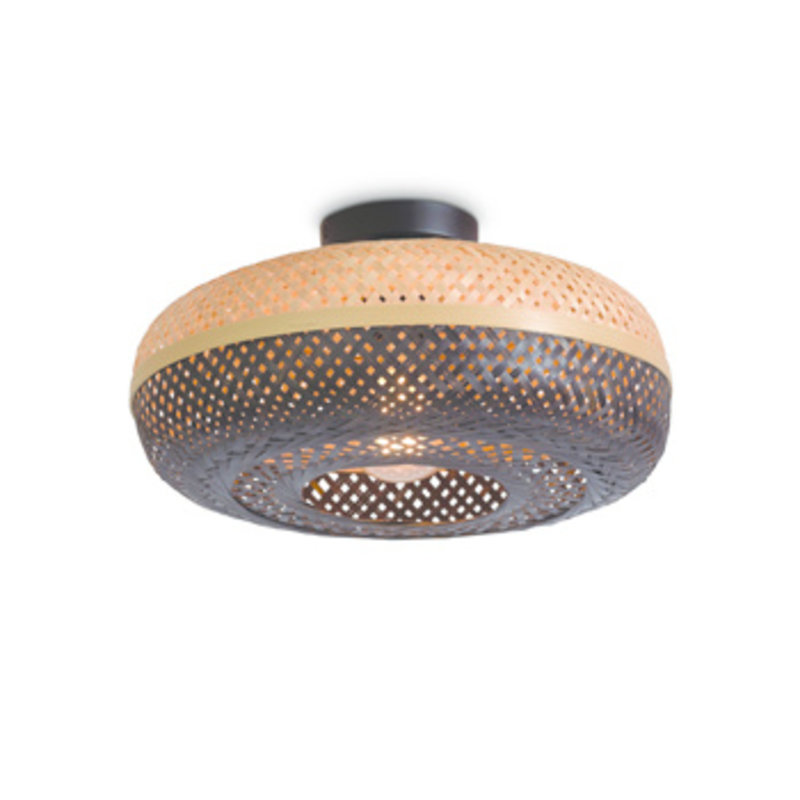 Good&Mojo-collectie Ceiling lamp Palawan 40x15cm nat./black, S