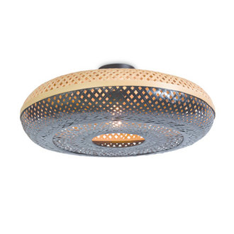 Good&Mojo Plafonniere Palawan naturel/zwart L