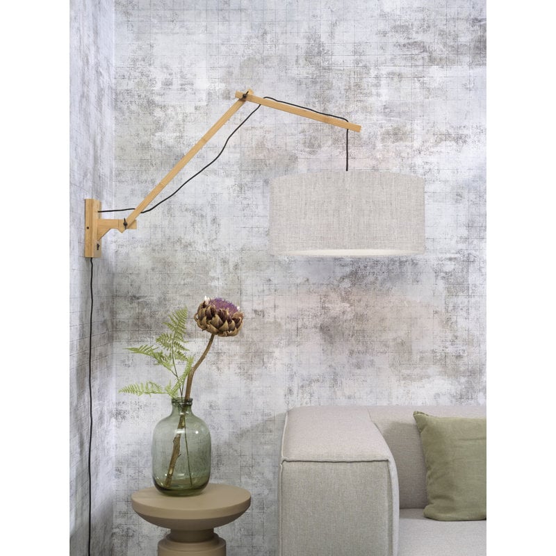 Good&Mojo-collectie Wall lamp Andes nat./shade 4723 ecolin. light, L