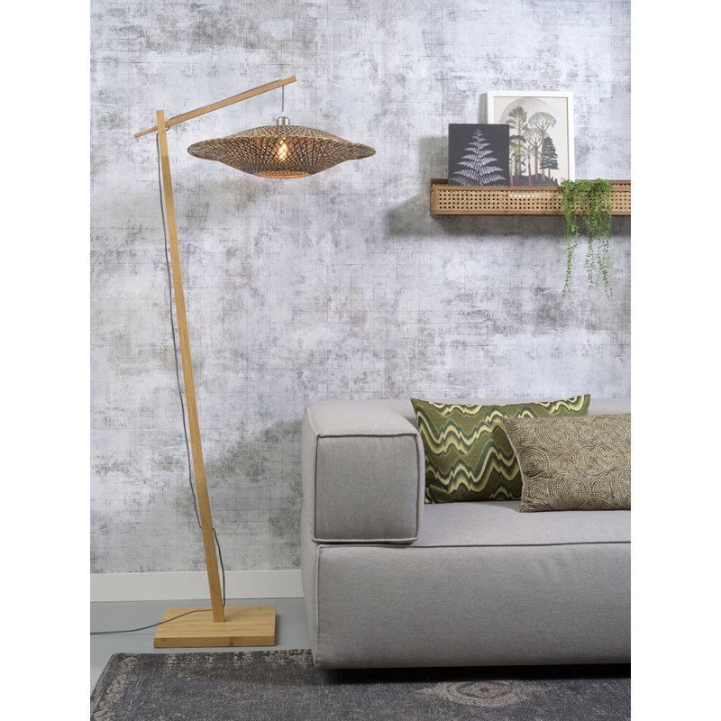 Good&Mojo-collectie Floor lamp Bali/shade dia.60x15cm nat./bl. M