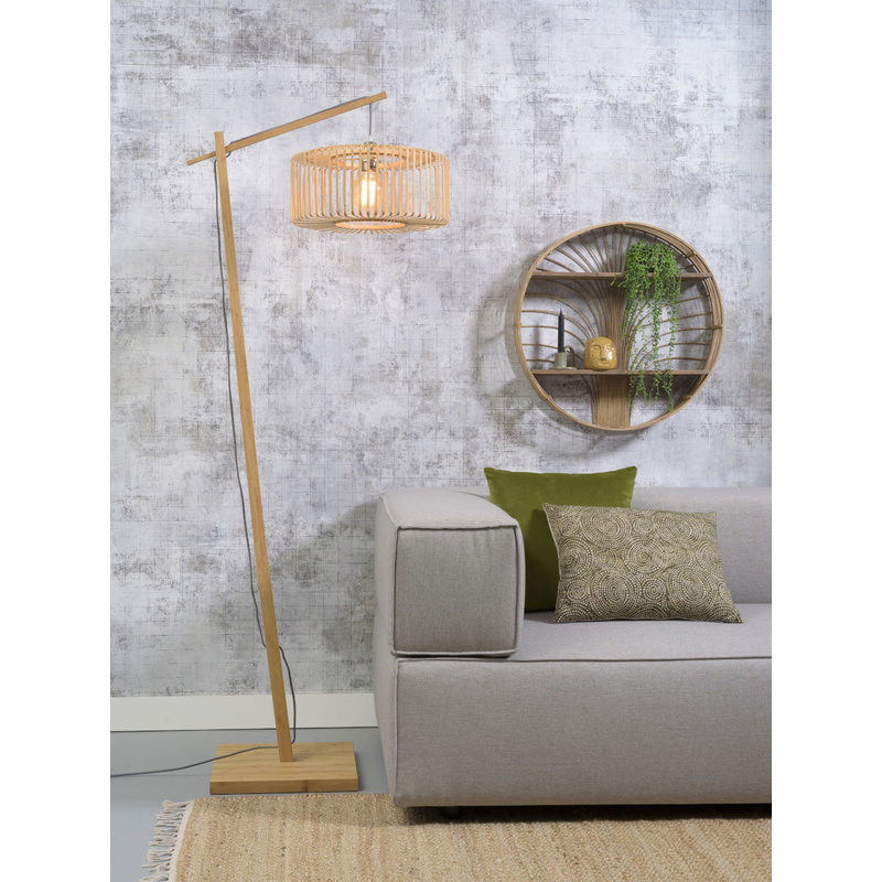 Good&Mojo-collectie Floor lamp Bromo nat. h.176cm/shade dia.40x18cm nat. S