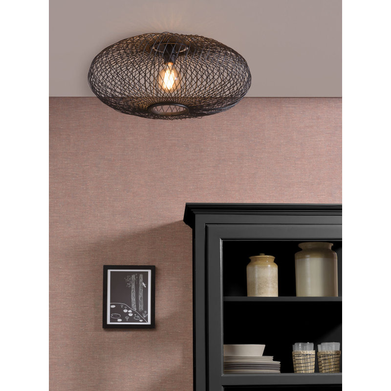 Good&Mojo-collectie Ceiling lamp Cango ellipse dia.60x25cm black