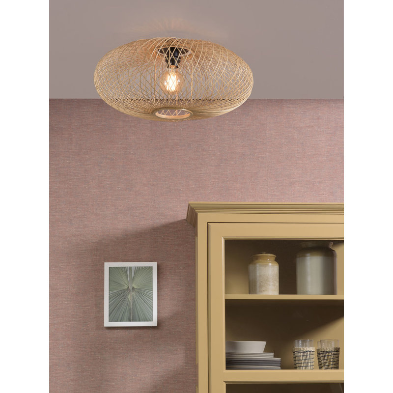 Good&Mojo-collectie Ceiling lamp Cango ellipse dia.60x25cm natural