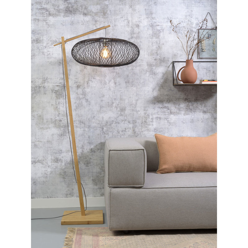 Good&Mojo-collectie Vloerlamp Cango naturel/zwart S