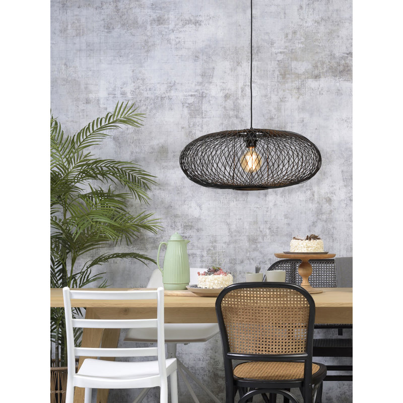 Good&Mojo-collectie Hanging lamp Cango ellipse dia.60x25cm black