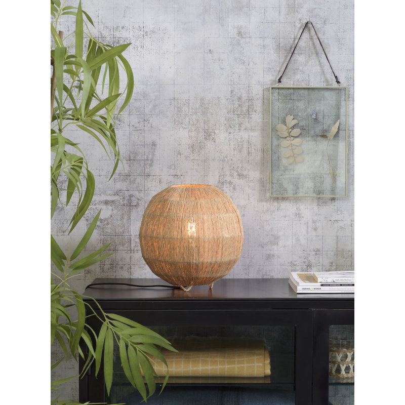 Good&Mojo-collectie Table lamp Iguazu jute globe 25xh.25cm natural, S