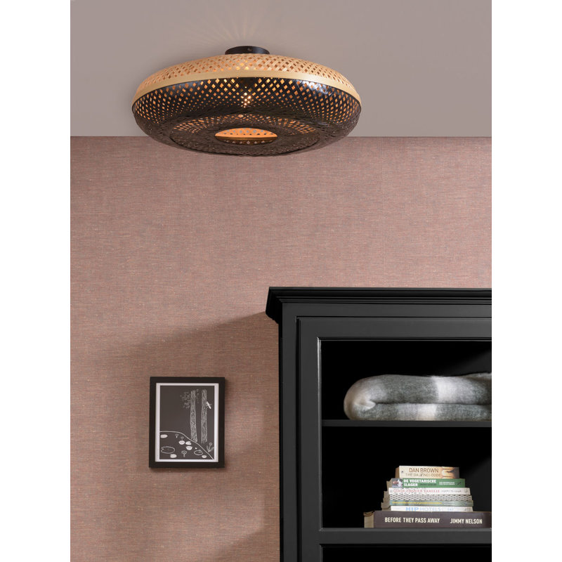 Good&Mojo-collectie Ceiling lamp Palawan 60x15cm nat./black, L