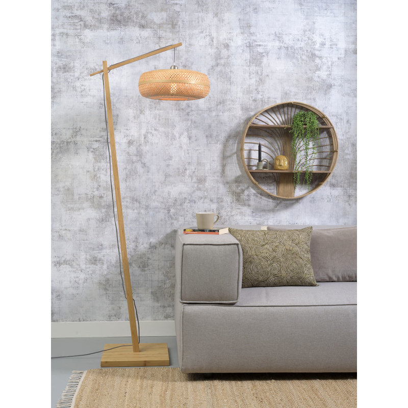 Good&Mojo-collectie Floor lamp Palawan nat. h.176cm/shade 40x15cm natural