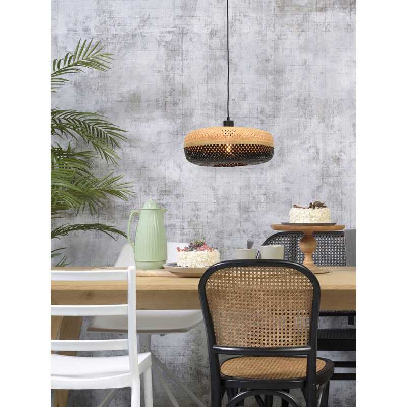 Good&Mojo-collectie Hanglamp Palawan 40cm naturel/zwart S