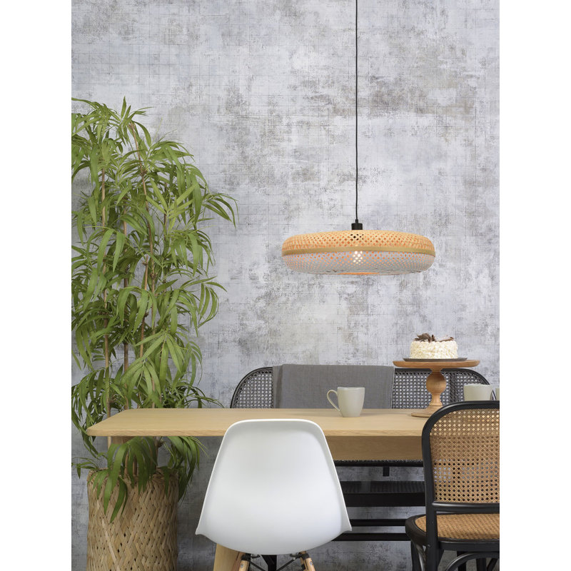 Good&Mojo-collectie Hanging lamp Palawan 60x15cm nat./white L