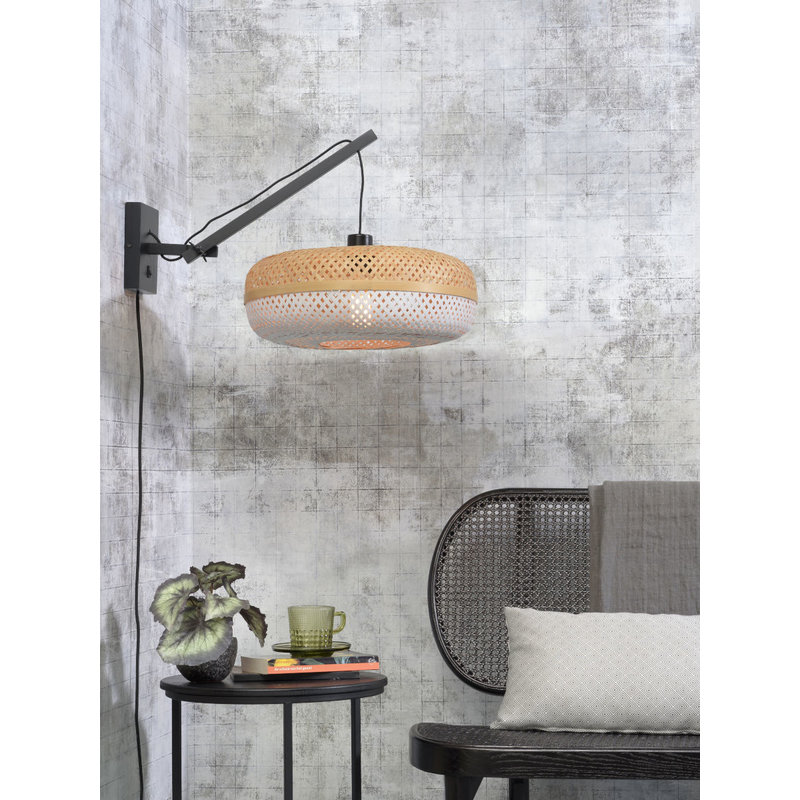 Good&Mojo-collectie Wandlamp Palawan zwart/wit S