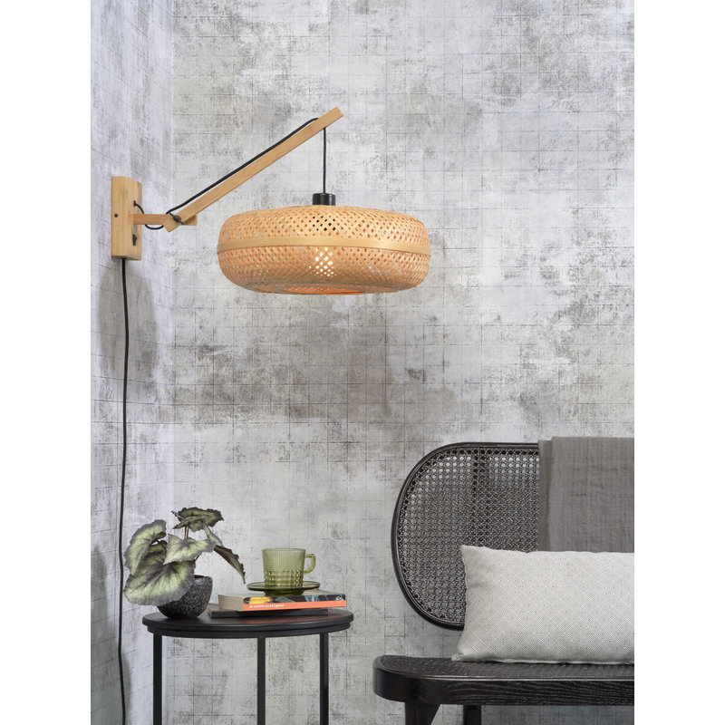 Good&Mojo-collectie Wall lamp Palawan nat./shade 40x15cm nat, S