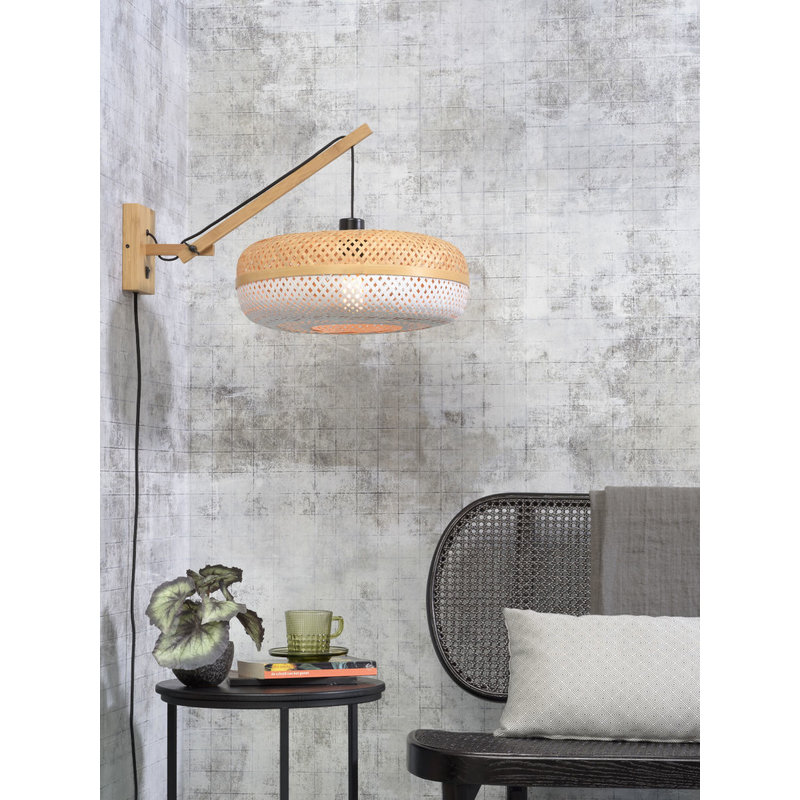 Good&Mojo-collectie Wall lamp Palawan nat./shade 40x15cm nat./white, S