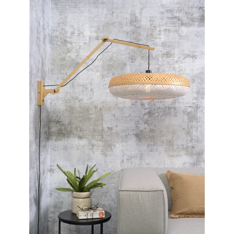 Good&Mojo-collectie Wall lamp Palawannat./shade dia.60x15cm nat./white L