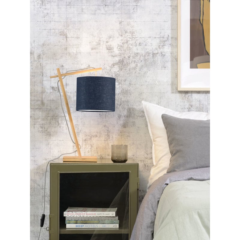 Good&Mojo-collectie Table lamp Andes nat./shade 1815 ecolin. bl.denim