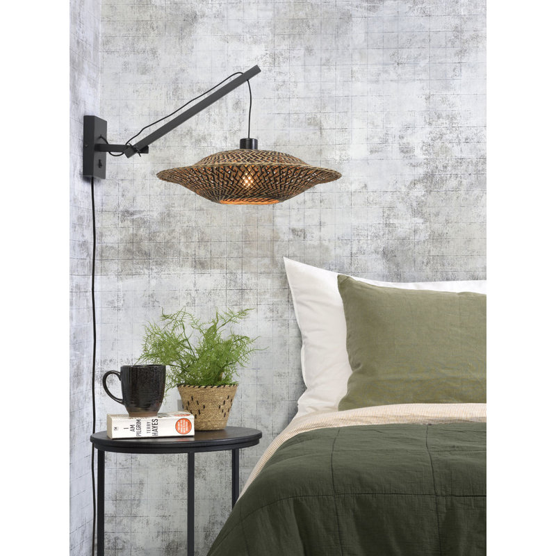 Good&Mojo-collectie Wandlamp Bali zwart S