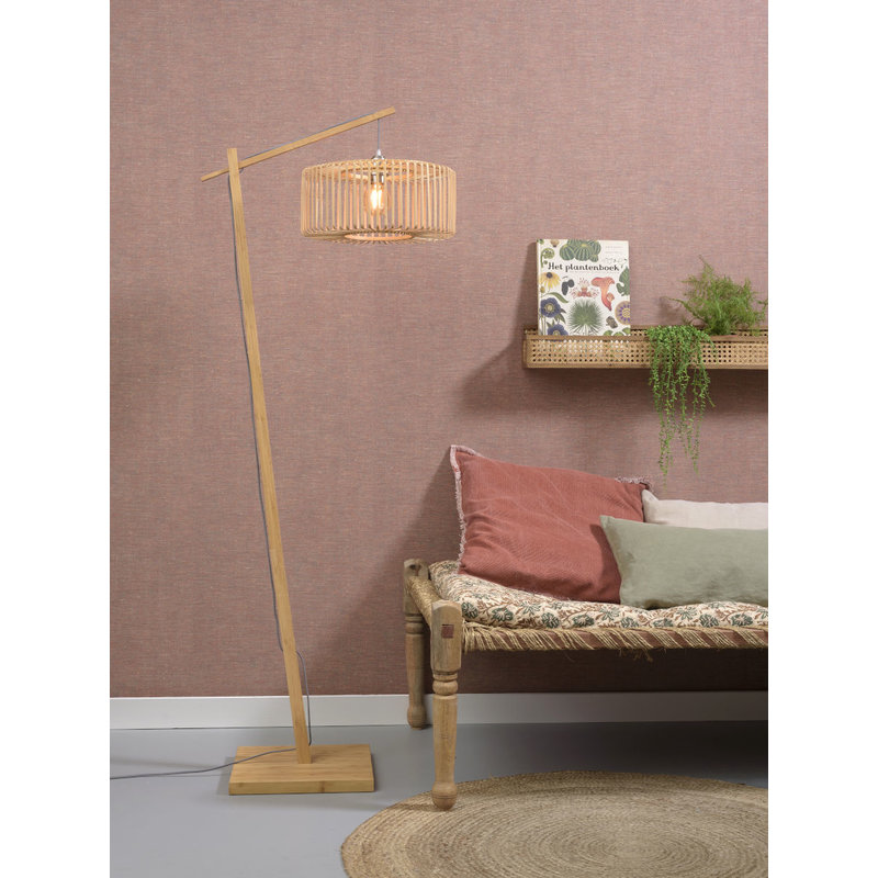 Good&Mojo-collectie Floor lamp Bromo nat. h.176cm/shade dia.40x18cm nat. S