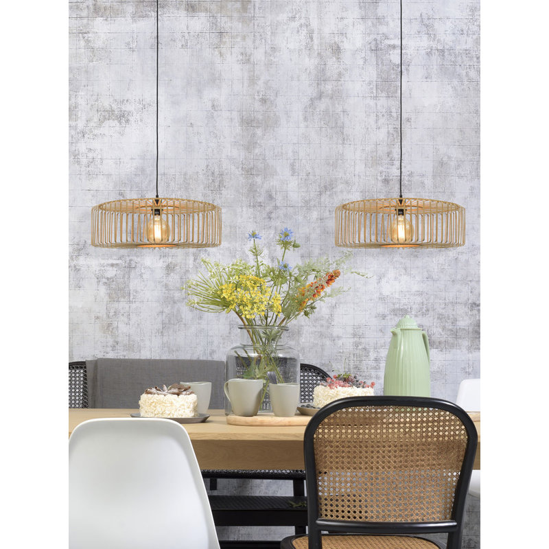 Good&Mojo-collectie Hanging lamp Bromo round dia.60x18cm natural, L