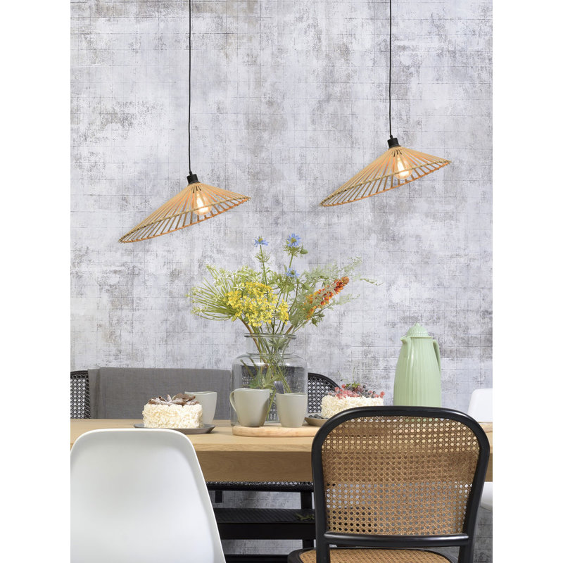 Good&Mojo-collectie Hanging lamp Bromo asymm. dia.60x13cm natural, L