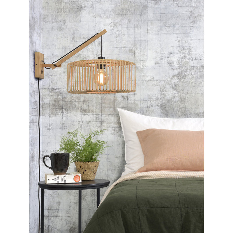 Good&Mojo-collectie Wall lamp Bromo nat./shade 40x18cm natural, S