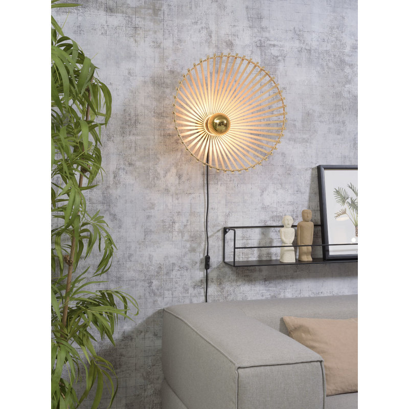 Good&Mojo-collectie Wandlamp Bromo asym. 50cm naturel M