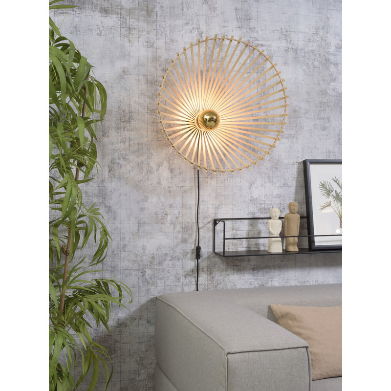Good&Mojo-collectie Wall lamp Bromo asymm. dia.60x13cm natural, L