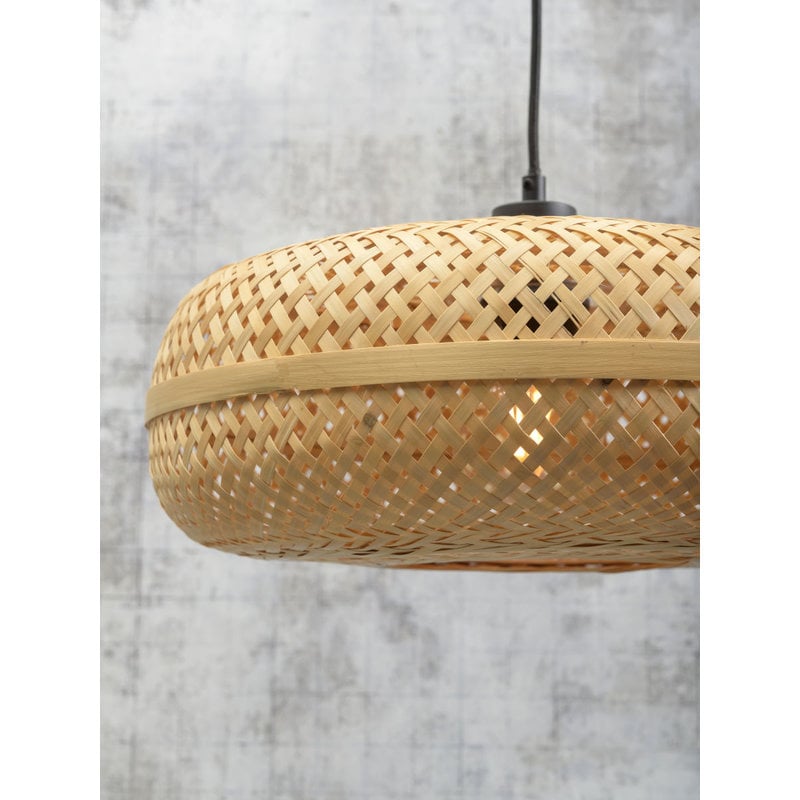 Good&Mojo-collectie Vloerlamp Palawan zwart/naturel S