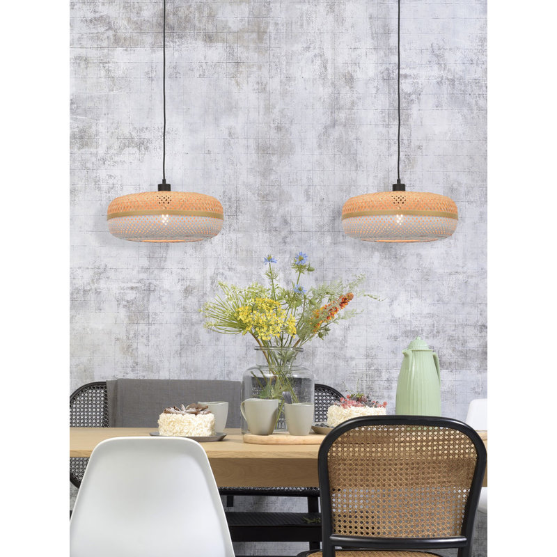 Good&Mojo-collectie Hanglamp Palawan 40cm naturel/wit S