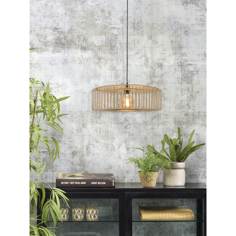 Good&Mojo-collectie Hanging lamp Bromo round dia.60x18cm natural, L