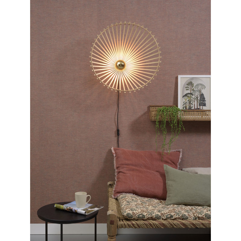 Good&Mojo-collectie Wall lamp Bromo asymm. dia.60x13cm natural, L