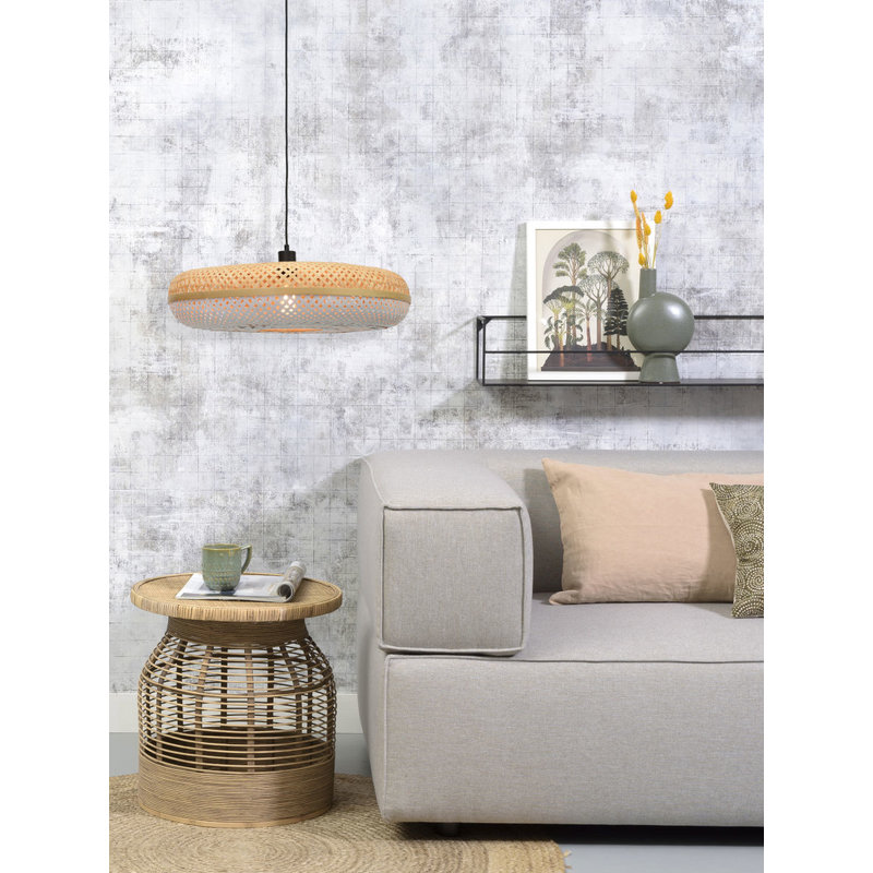 Good&Mojo-collectie Hanging lamp Palawan 60x15cm nat./white L