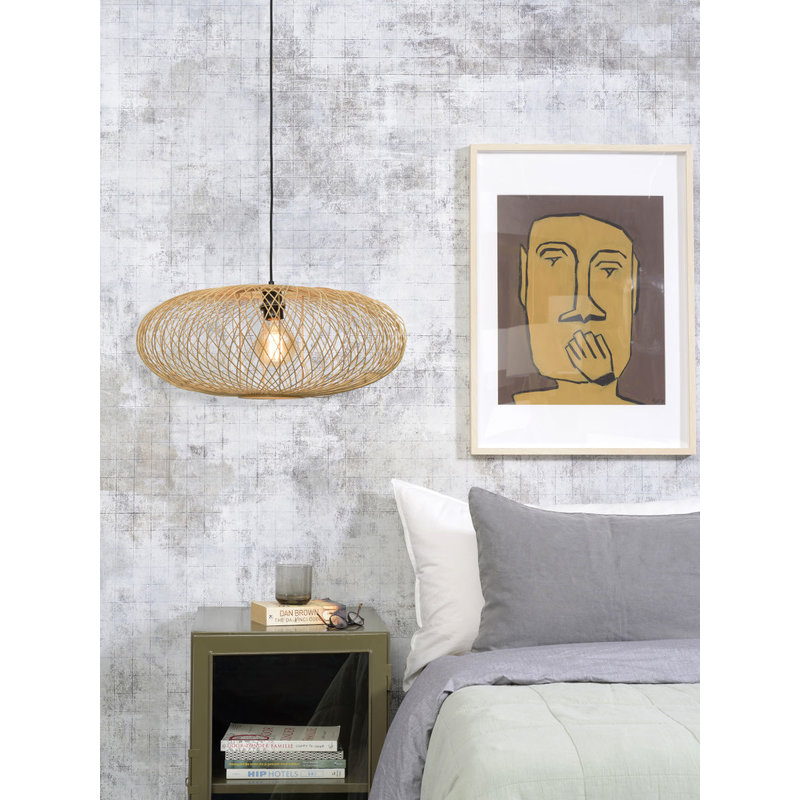 Good&Mojo-collectie Hanging lamp Cango ellipse dia.60x25cm natural