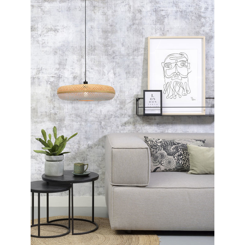 Good&Mojo-collectie Hanging lamp Palawan 60x15cm nat./white L