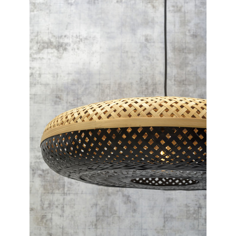 Good&Mojo-collectie Wall lamp Palawannat./shade dia.60x15cm nat./bl. L