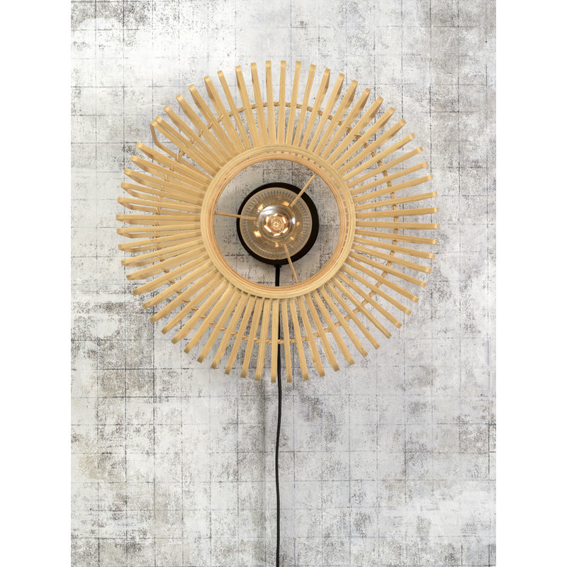 Good&Mojo-collectie Wall lamp Bromo round dia.40x18cm natural, S