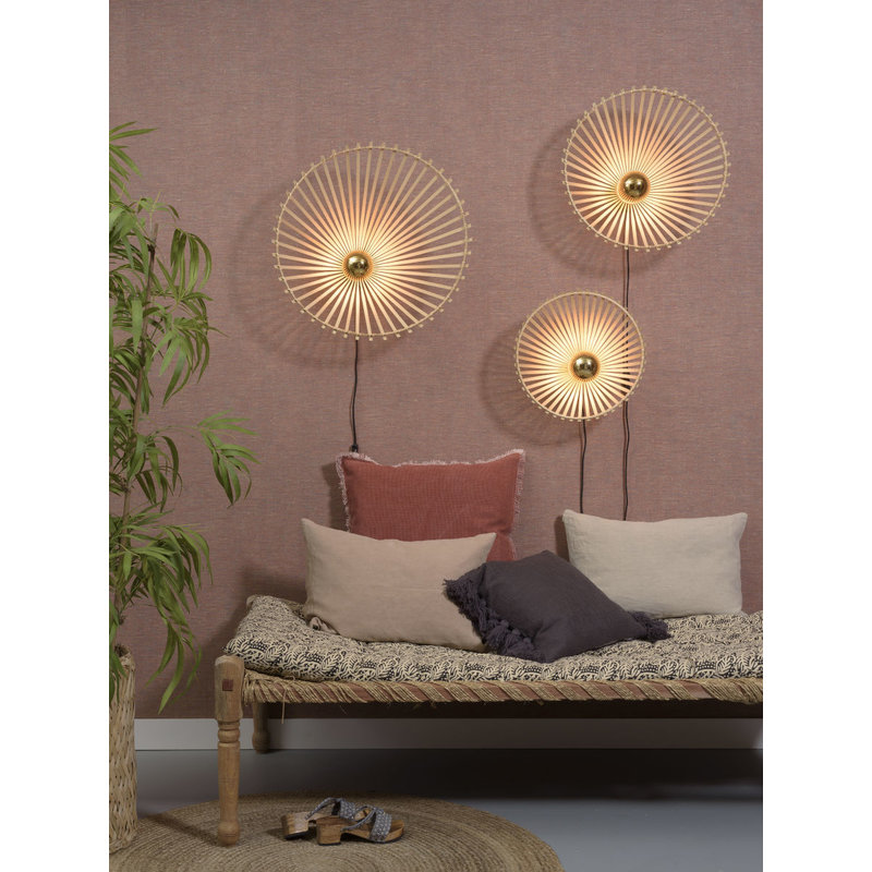 Good&Mojo-collectie Wall lamp Bromo asymm. dia.60x13cm natural, L