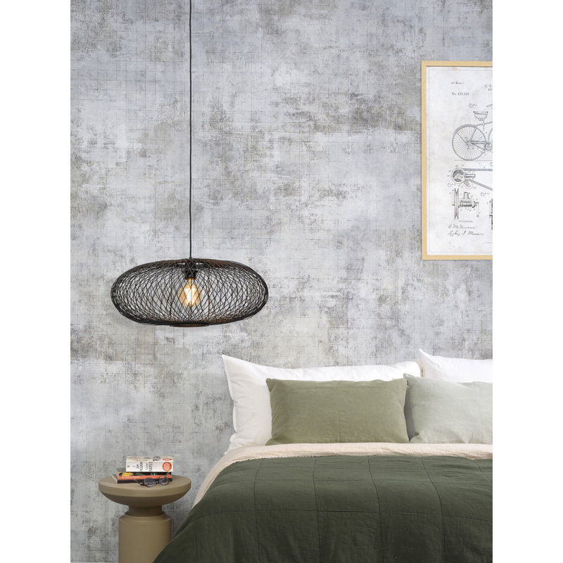 Good&Mojo-collectie Hanging lamp Cango ellipse dia.60x25cm black