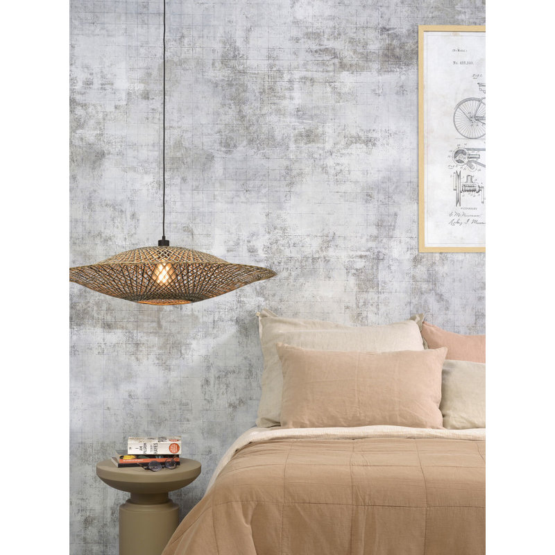 Good&Mojo-collectie Hanglamp Bali 87cm zwart/naturel L