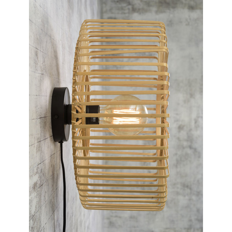 Good&Mojo-collectie Wall lamp Bromo round dia.40x18cm natural, S