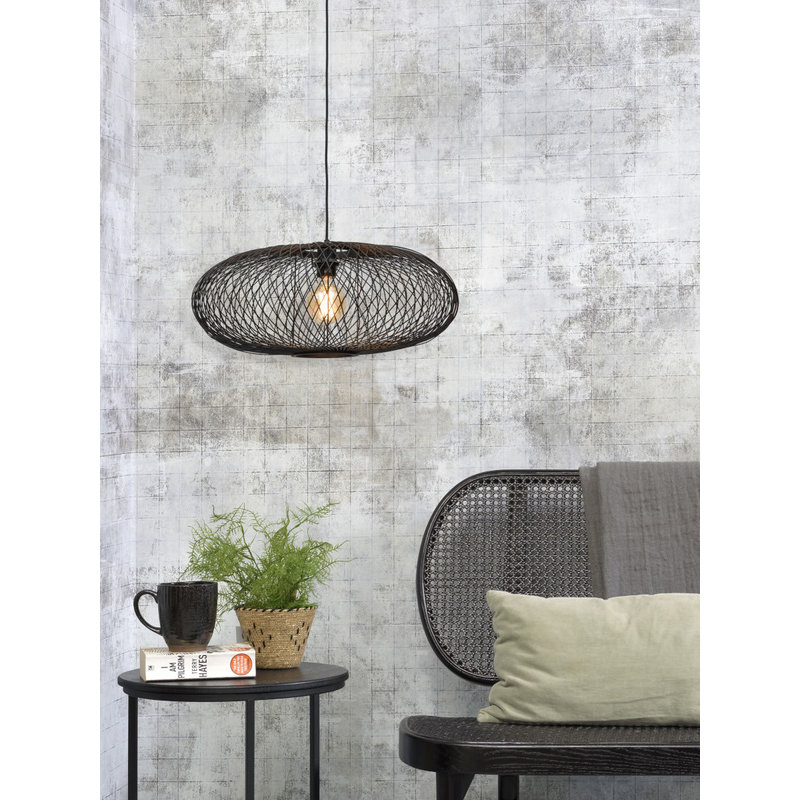 Good&Mojo-collectie Hanging lamp Cango ellipse dia.60x25cm black