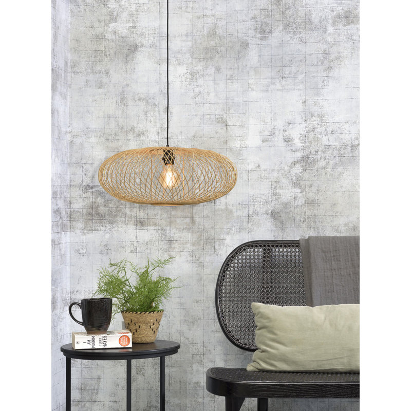 Good&Mojo-collectie Hanging lamp Cango ellipse dia.60x25cm natural