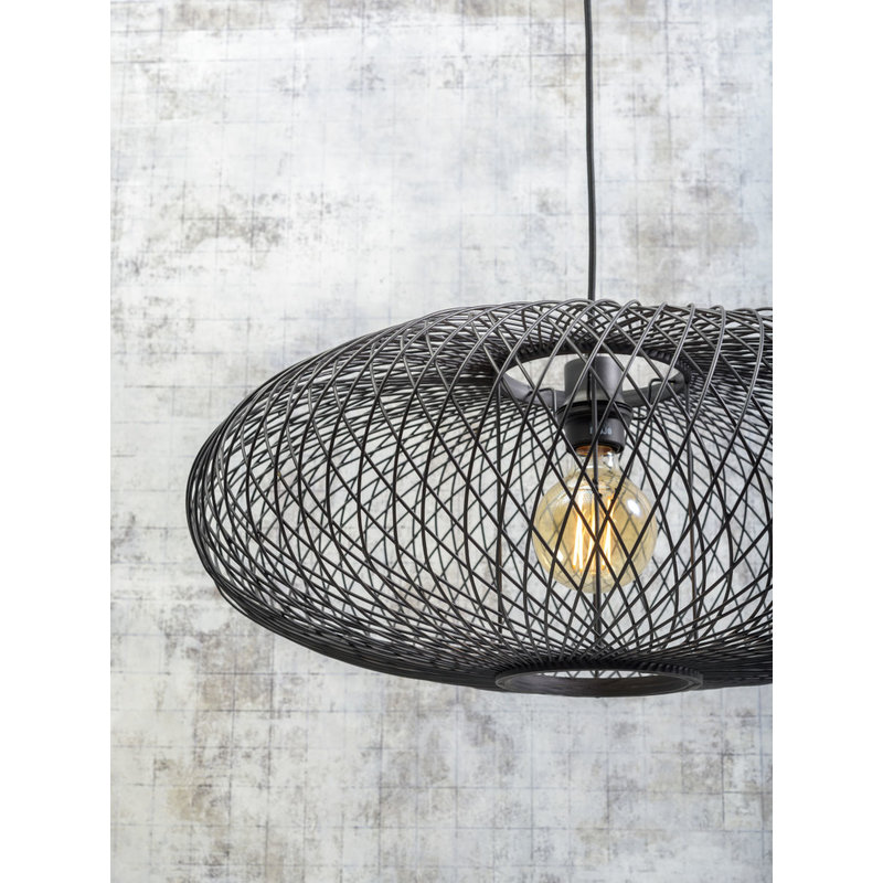 Good&Mojo-collectie Hanging lamp Cango ellipse dia.60x25cm black