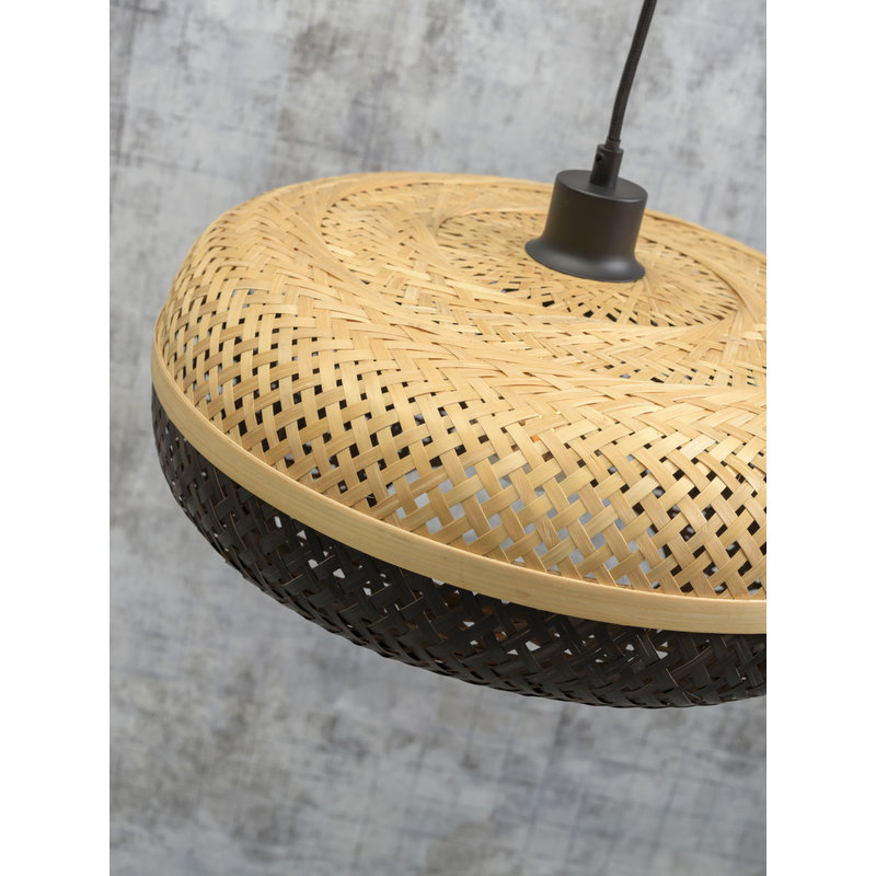 Good&Mojo-collectie Hanging lamp Palawan 40x15cm nat./black, S