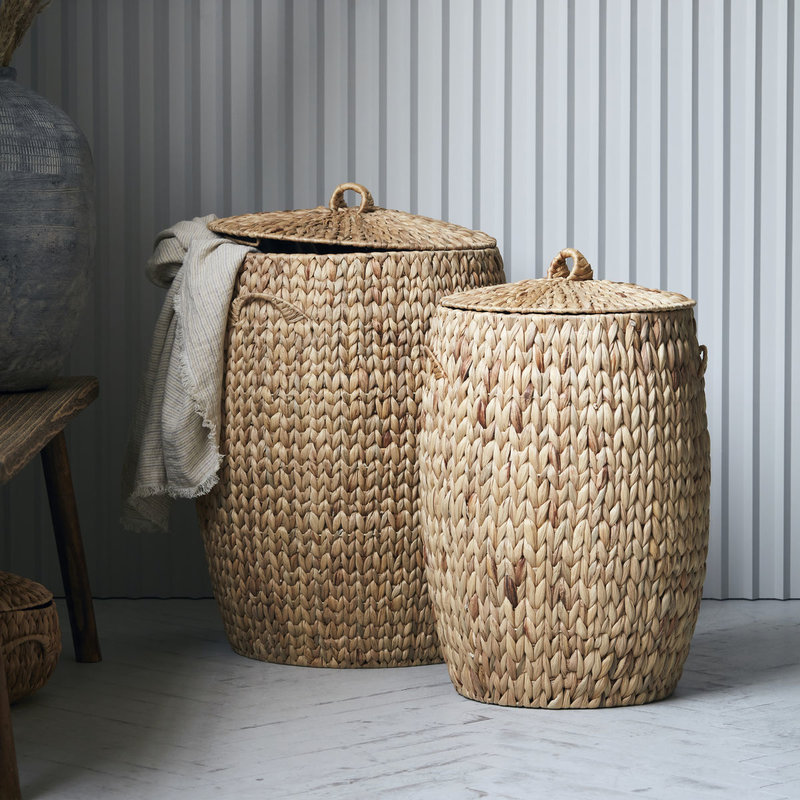 House Doctor-collectie House Doctor  Baskets/Storages Laun Natural Set of 2 sizes S: h: 57 cm dia: 37 cm L: h: 64 cm dia: 45 cm